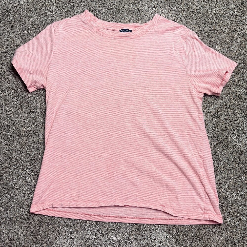 Splendid Pink & White Striped T-Shirt Size M
